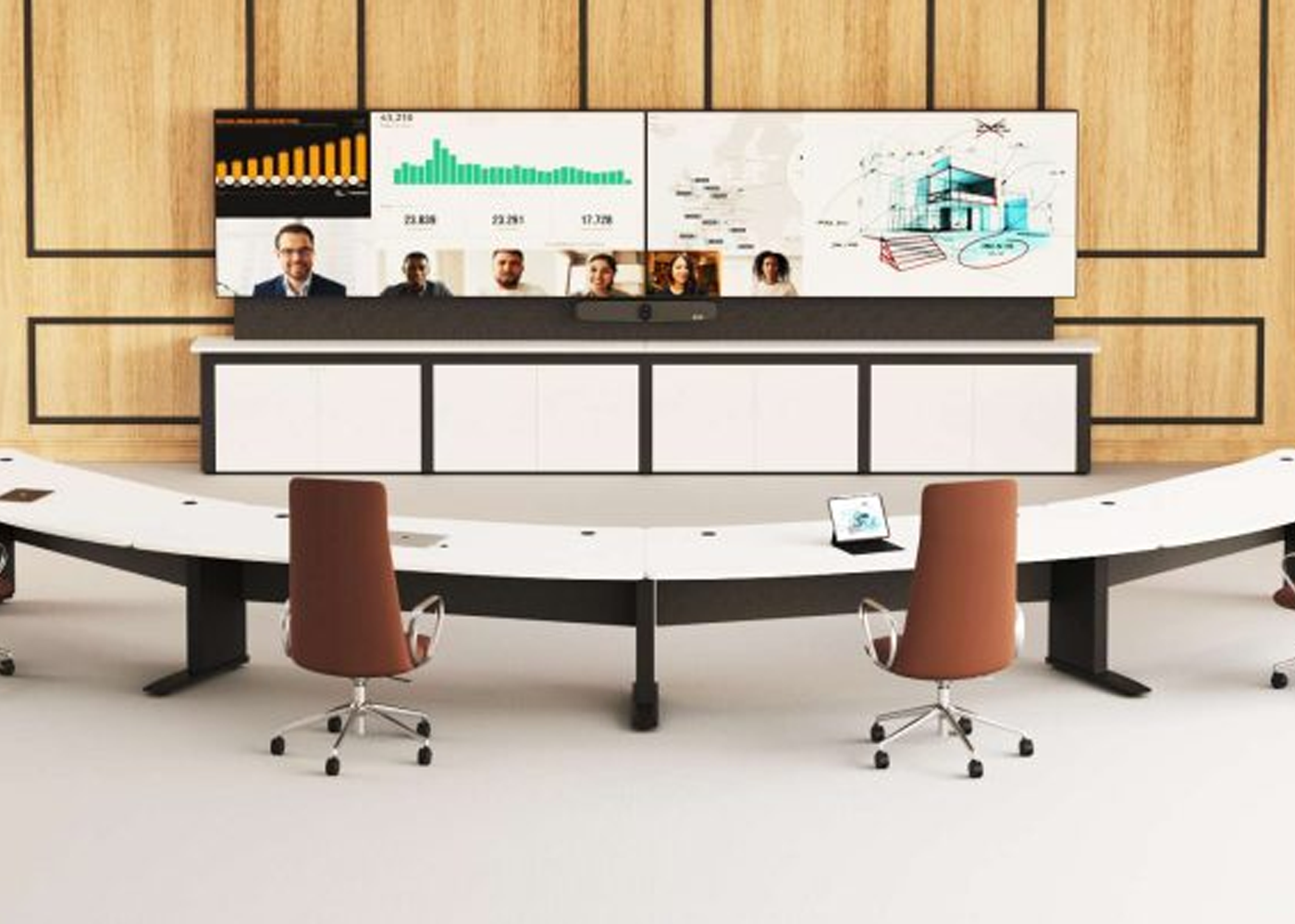 Multimedia Desks Ergovisual