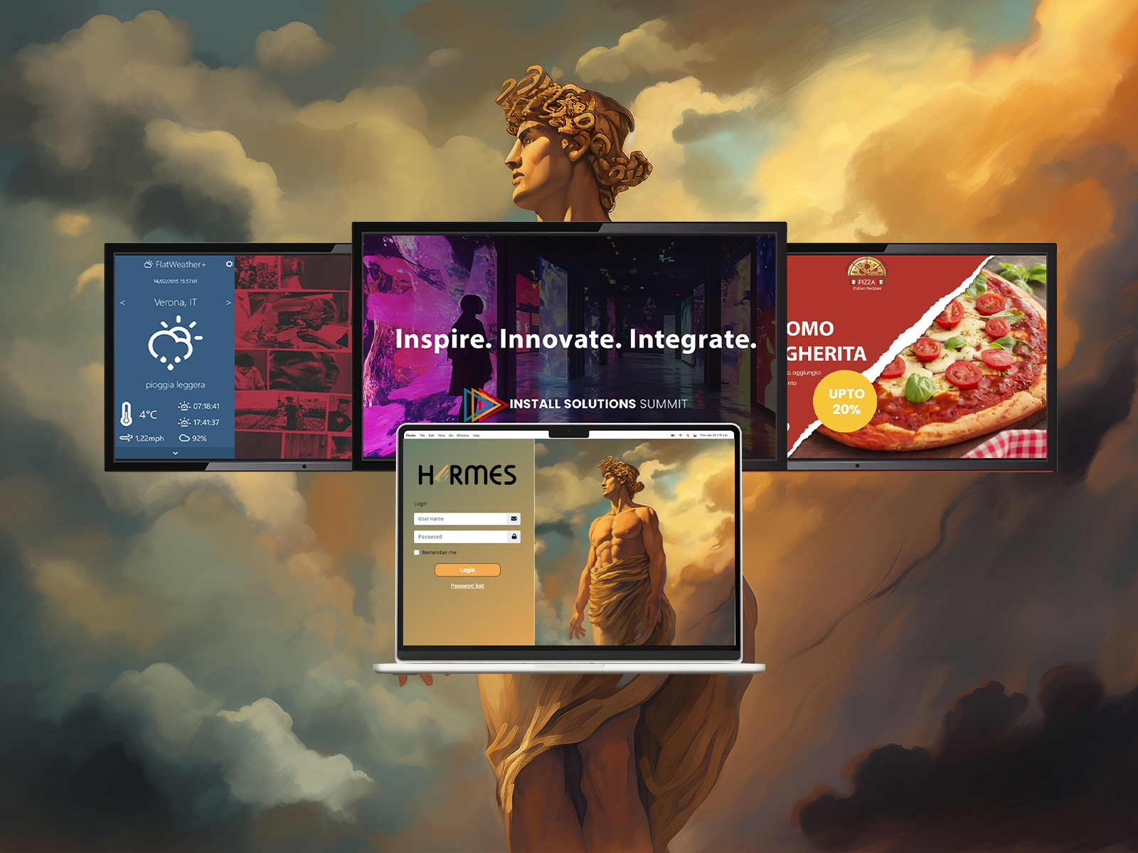 Piattaforma di digital signage HERMES
