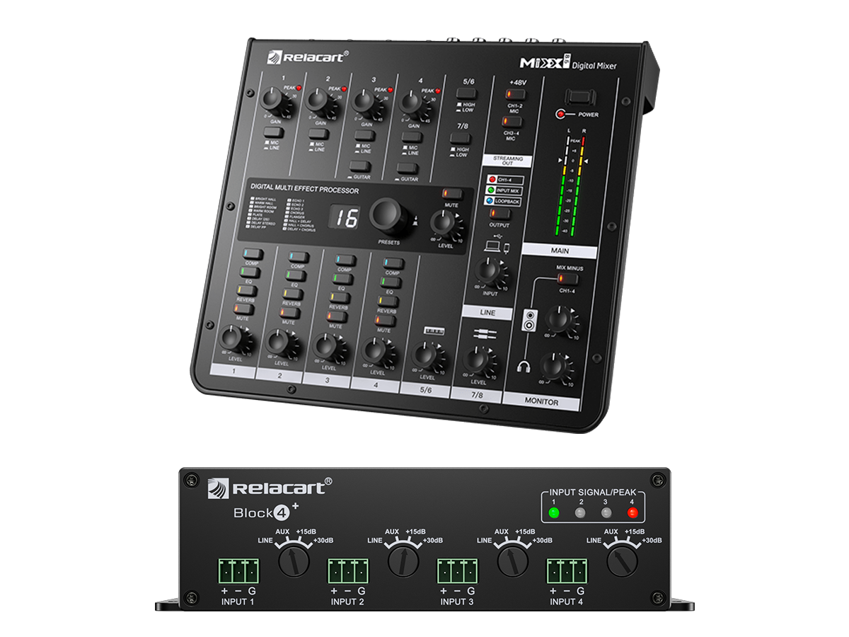 Relacart mixer e DSP