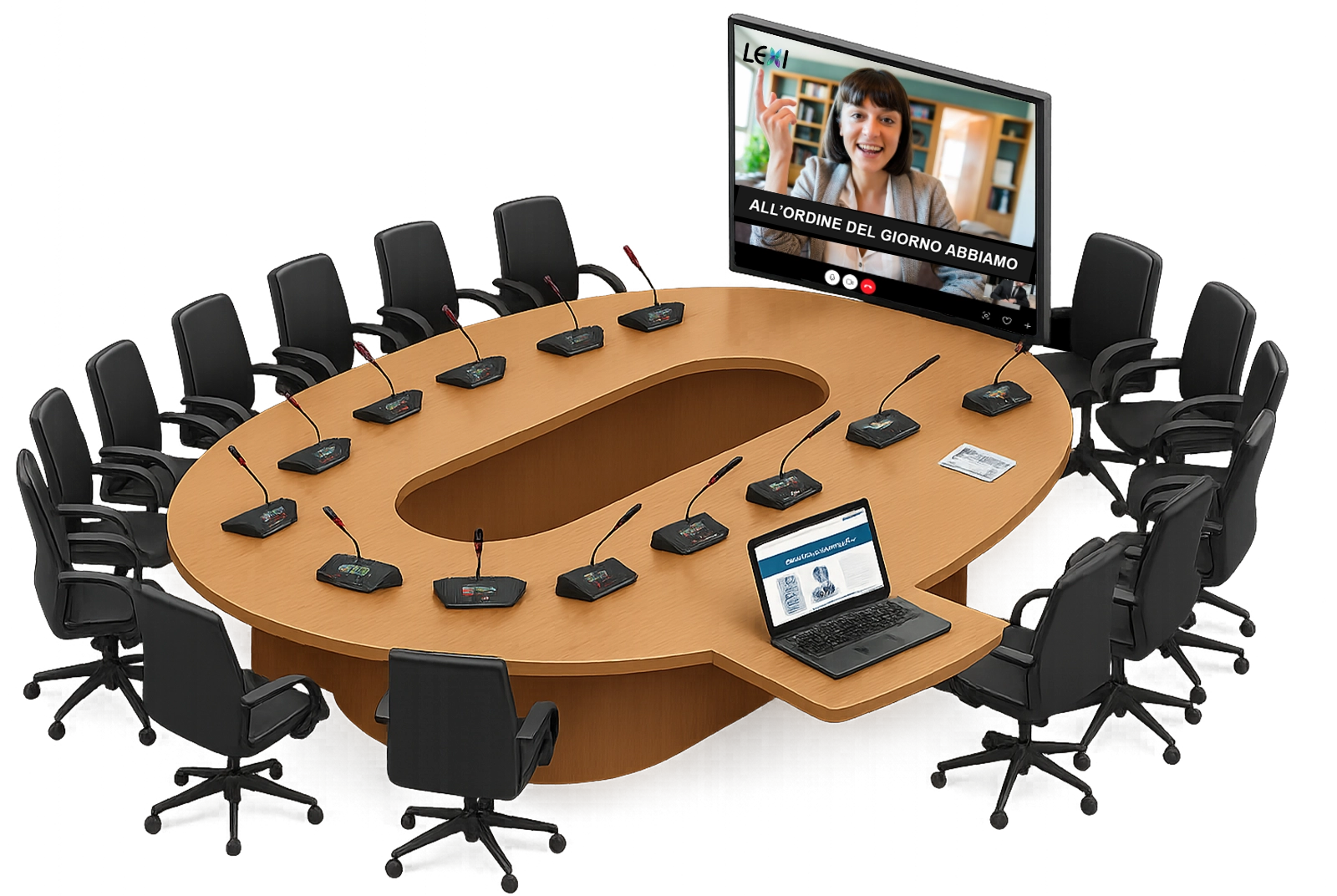 Sala consiliare digitalizzata con LEXI