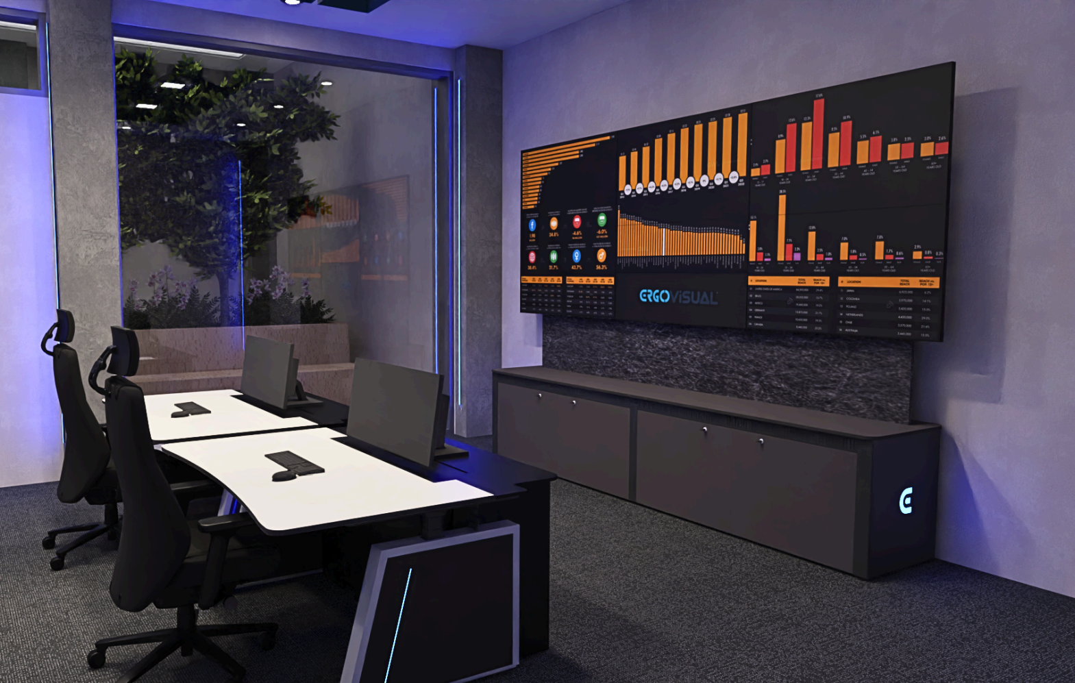 Videowall Credenza Ergovisual