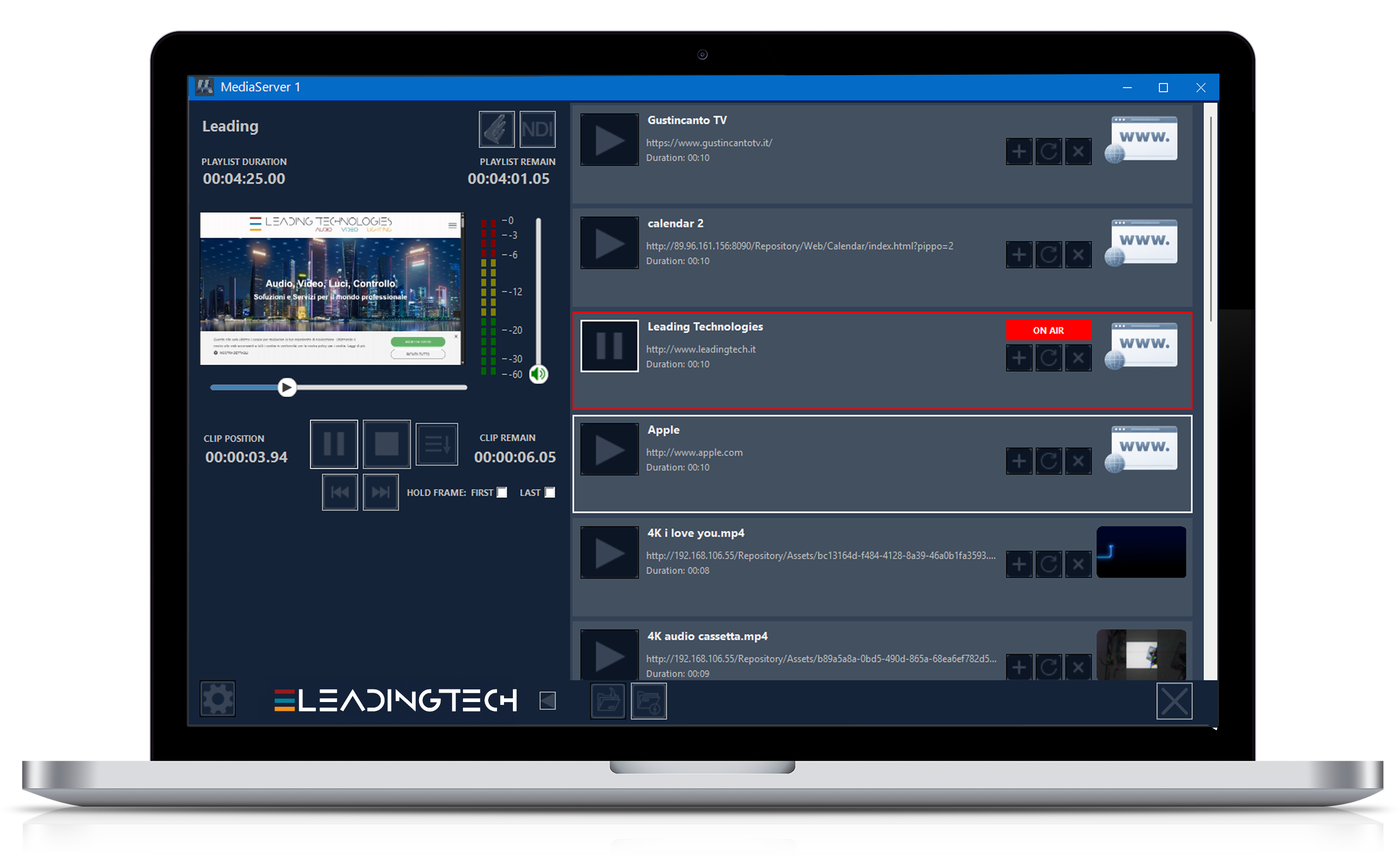 MediaServer su workstation professionale